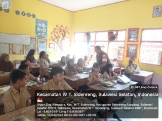 Babinsa Jajaran Kodim 1420 Sidrap Pantau Penyaluran MBG di UPT SDN 4 Watang Sidenreng