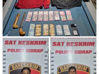 Polres Sidrap Amankan Dua Tersangka Kasus Pemerasan Disertai Pengancaman di SPBU Wala