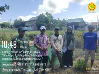 Lurah Baula Kolaborasi dengan Babinsa dan PPL Pertanian Dampingi Survei KSA BPS
