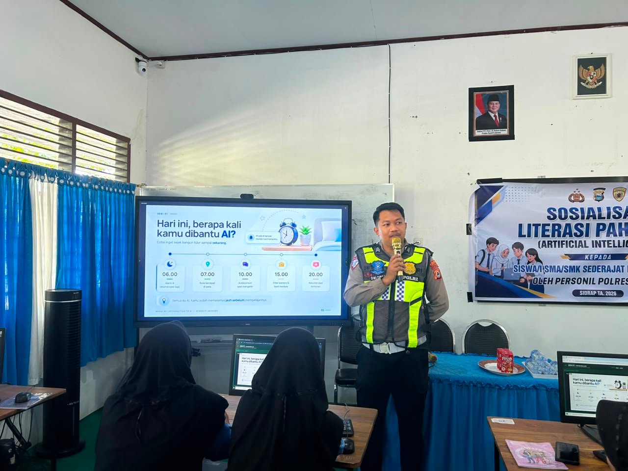 Cegah Kejahatan Siber, Polres Sidrap Bekali Ratusan Siswa Paham “AI