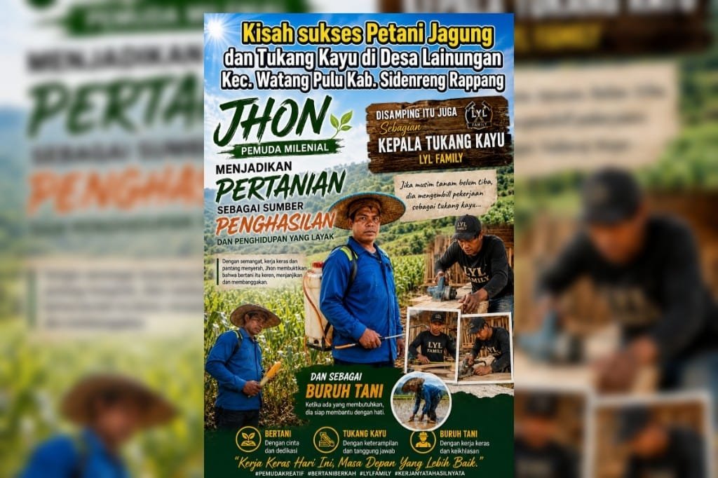 Kisah Jhon Pemuda Lainungan Sidrap: Dari Tanah dan Kayu, Ia Merajut Masa Depan